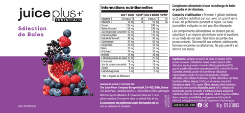 Obst-, Gemüse-, Beeren- & Omega+-Mischung Kapseln