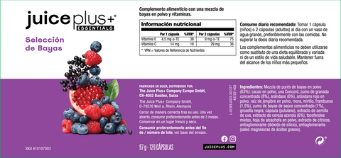 Obst-, Gemüse-, Beeren- & Omega+-Mischung Kapseln