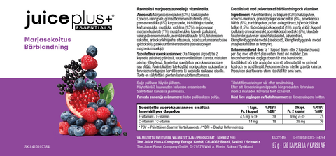 Obst-, Gemüse- und Beerenmischung Kapseln