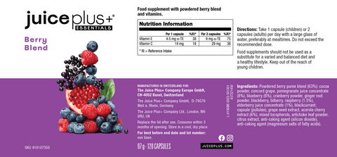 Obst-, Gemüse-, Beeren- & Omega+-Mischung Kapseln