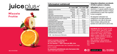 Obst-, Gemüse-, Beeren- & Omega+-Mischung Kapseln