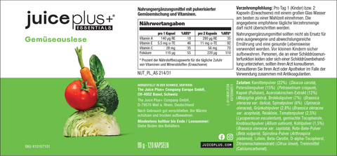 Obst-, Gemüse- und Beerenmischung Kapseln