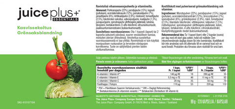 Obst-, Gemüse- und Beerenmischung Kapseln