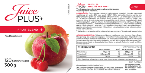 Obst-, Gemüse- und Beerenmischung Kautabletten