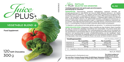 Obst-, Gemüse- und Beerenmischung Kautabletten